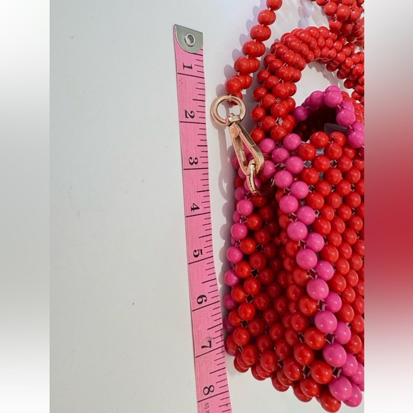 NEW Kate Spade New York x Target - Pink/Red  Colorblock Beaded Crossbody Bag - Picture 9 of 9